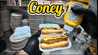 POV : coney and kabobs and burger morning