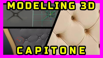 Maya Polygonal Modeling 3D tutorial for Beginners - furniture chair capitone