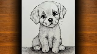 How To Draw A Realistic Dog Puppy Drawing Easy Step By Step Pencil Sketch