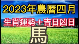 【古柏論命每月運勢 + 吉日凶日】2023年農曆四月(陽曆5/19 ~ 6/17)生肖運勢分享 -  馬