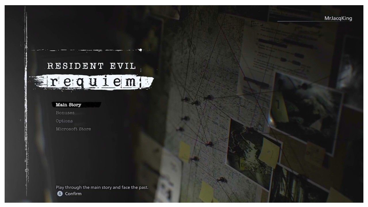 Resident Evil Requiem Title Screen And Menu - YouTube