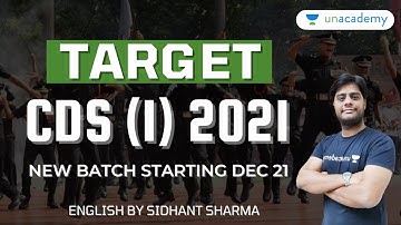TARGET CDS 2021 - 45 Days Practice Batch Promo | CDS 1 2021 Online Batch | Sidhant Sharma