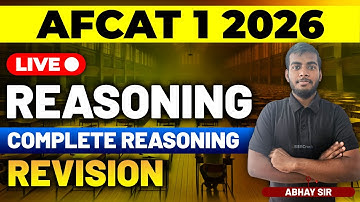 AFCAT 1 2026 Exam Reasoning Live - Complete Revision