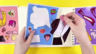 KPOP DEMON HUNTER Zoey Huntrix Dating With Saja Boys | Sticker Book DIY