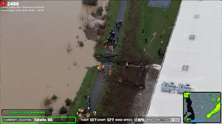LIVE STORM CHASERS - WASHINGTON FLOODING - LEVEE FAILURE