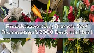 Produktbewertung Blumen-Senf Blumenstrauß 2000 Dank mit Handgeschriebener Karte Blumenversand