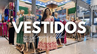 VESTIDOS LONGOS e MIDI no BRÁS - Modelos em Laise e Tricoline - Atacado e Varejo #brás #vestidos