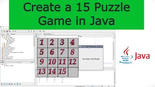 Create a 15 Puzzle Game in Java-Game of Fifteen in Java | 15 - Fifteen - Number - Puzzle Game Java screenshot 2