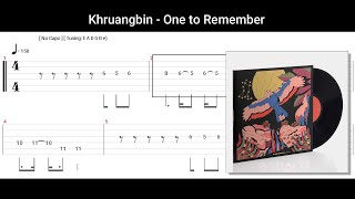 Khruangbin - One to Remember // LEAD guitar tab