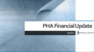 PHA Financial Update