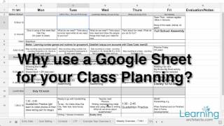Learning Architects - Class Planning Using a Google Sheet