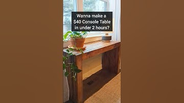 All you need is a few 2x4s and you can make yourself a brand new console table! #diydecor