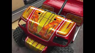 Yamaha golf cart I custom painted awhile ago. House of kolor candy/flake multi layer paint job