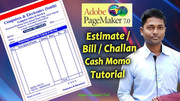 How to make Estimate / Challan / Bill Book / Cash Momo Tutorial in Adobe pagemaker 7.0