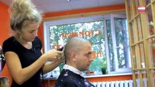 Barbershop in Russia. 