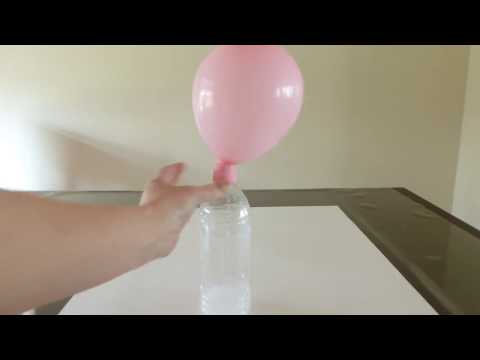 重曹と酢で風船を膨らませる実験：Balloon Blow-Up Experiement