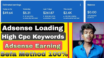 How To Make Adsense Loading | Par Day $250 | Adsense Loading kaise kare | High Cpc Keywords 2023