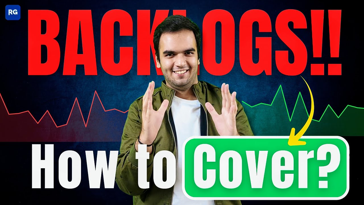 Comeback Time! BACKLOGS? How to Cover Backlog - RG Lectures Physics MHTCET Maharashtra Board 2026