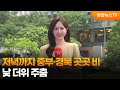 [날씨] 저녁까지 중부·경북 곳곳 비…낮 더위 주춤 / 연합뉴스TV (YonhapnewsTV)