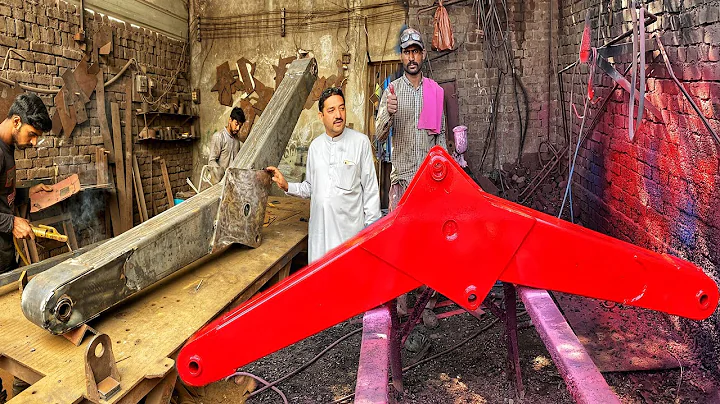 Production of Tractor Backhoe Loader Elbow Boom || Making process of Backhoe Elbow Boom