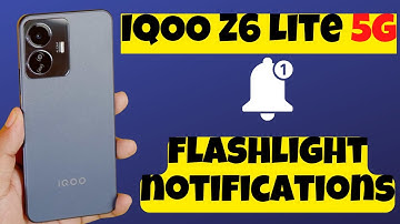 IQOO Z6 Lite Call Notification LED Flash light || Enable flashlight notifications in iqoo z6 lite 5g