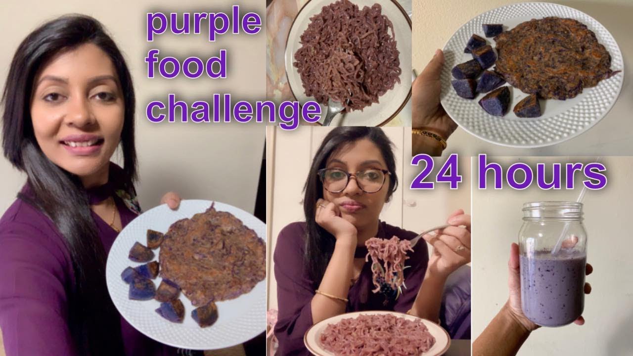 I only Ate PURPLE FOOD FOR 24 HOURS!! এমন স্বাদের খাবার আগে খাইনি | Umme's Vlog | Food Challenge