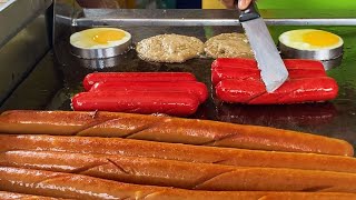 Asian Street Food - GIANT hotdogs covered in cheese!