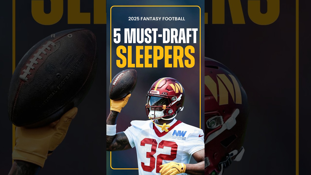 Top 5 SLEEPERS to Draft in Fantasy Football! 