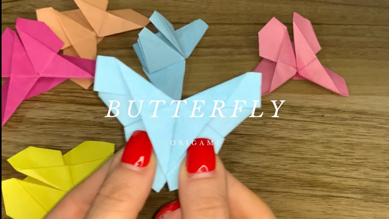 How to make Origami paper butterflies Easy craft DIY crafts Paper