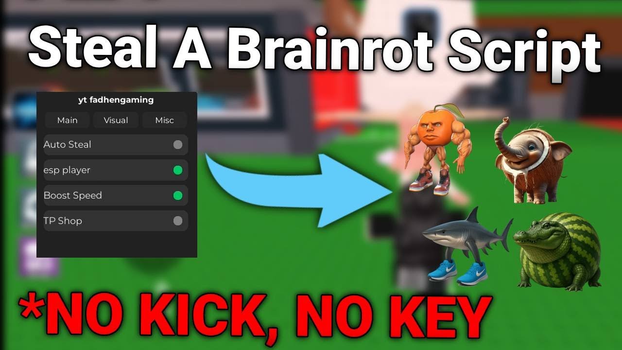 Steal A Brainrot NO KICK Script - Walk Speed, Instant Steal, Auto Steal ...