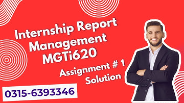 MGTi620 Assignment 1 solution 2025 #vu #internship #mgti620