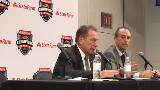 Tom Izzo discusses Michigan State’s season-opening loss to Kansas