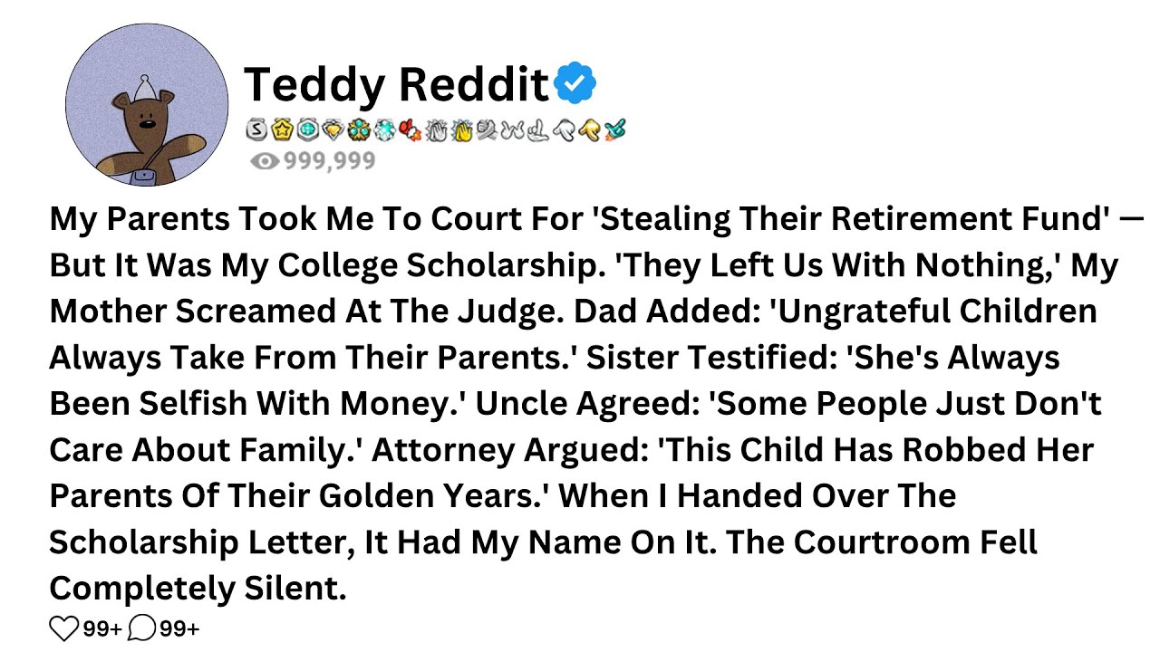 My Parents Took Me To Court For 'Stealing Their Retirement Fund' — But It Was My College...