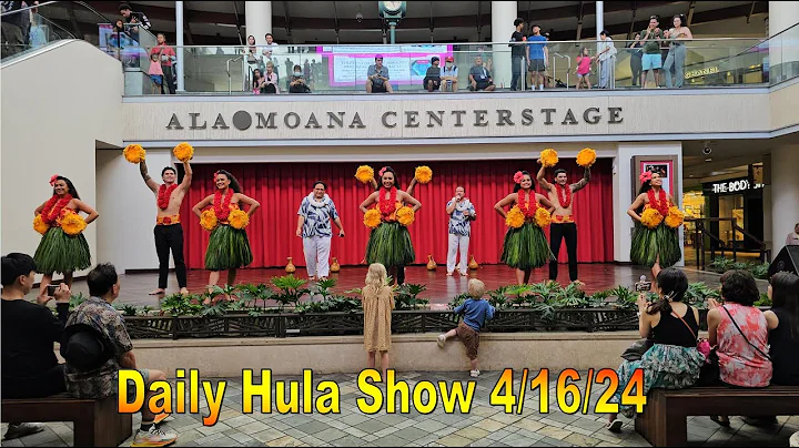[4K] Daily Hula Show on 4/16/24 at Ala Moana Centerstage in Honolulu, Oahu, Hawaii