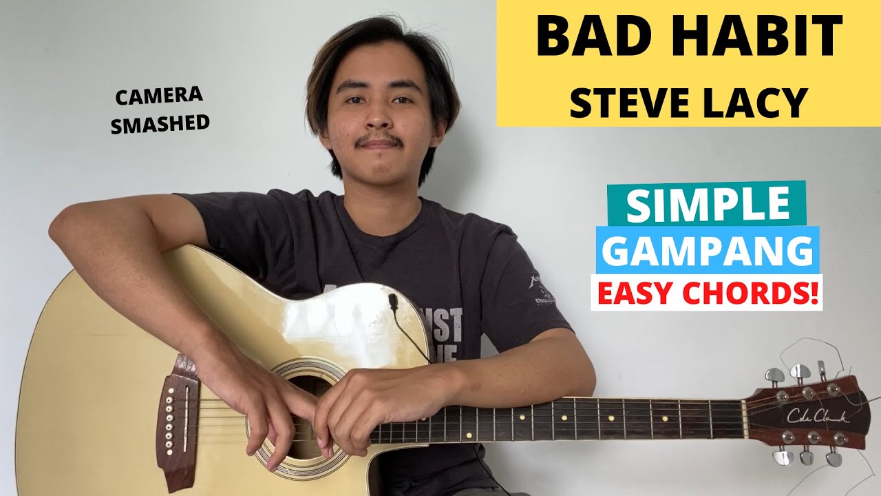 CHORD SIMPLE GAMPANG (Bad Habit - Steve Lacy) (Tutorial Gitar) Easy Guitar Chords! [Eng Sub]