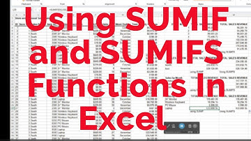 Using SUMIF and SUMIFS Functions In Excel to Summarize Data