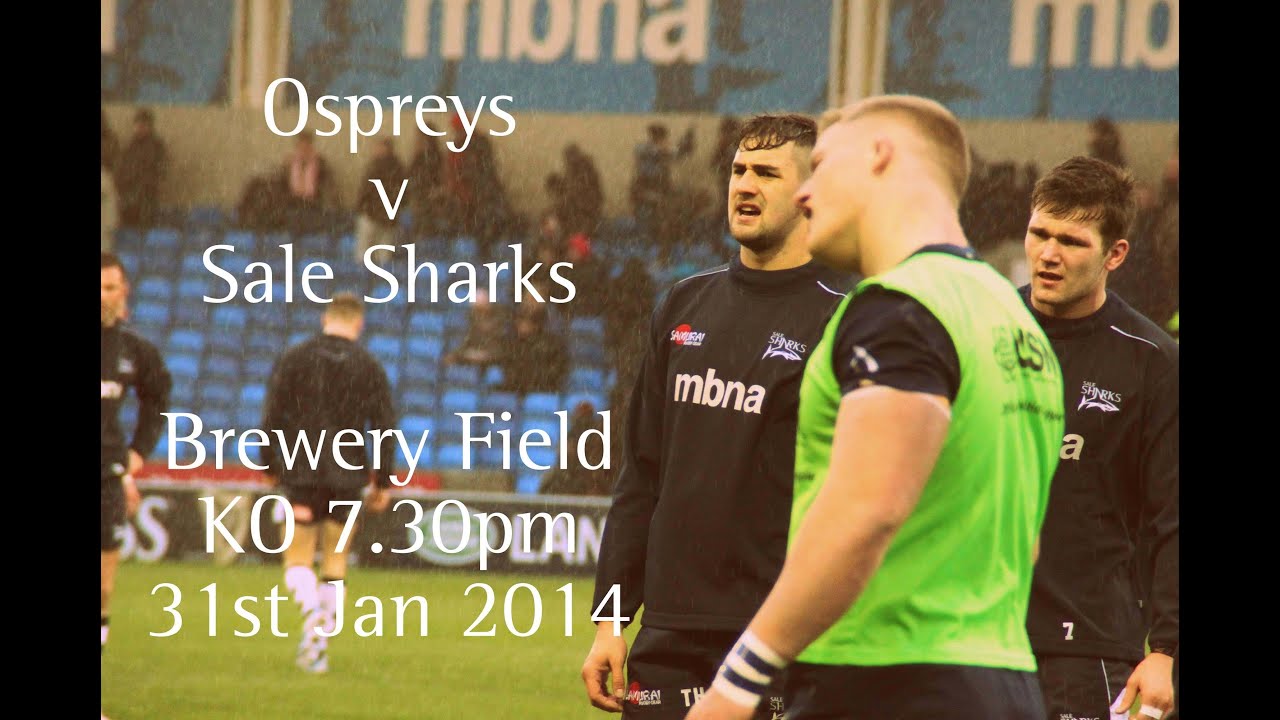 rugby union england Osprey v Sale Sharks Team Sheet