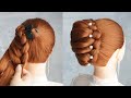 Easy Hairstyle Using Clutcher With Braid – New Bun Hairstyle For Ladies