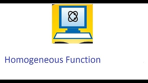 Homogeneous Function