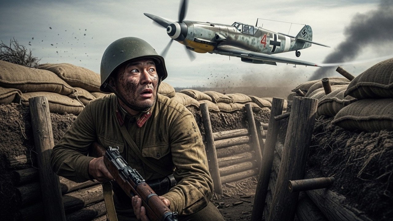 Казах сбил немецкий истребитель, используя лишь старую винтовку.