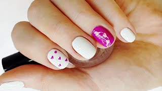 nail heart designs short nails easy beginners