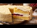 Vanilla Cake l Creamy Jam Center Inside