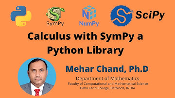 Lecture-4: Calculus with SymPy: a Python Library
