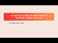 CA Final SA 450 Evaluation of misstatements identified during the audit for May'25 in Telugu #audit