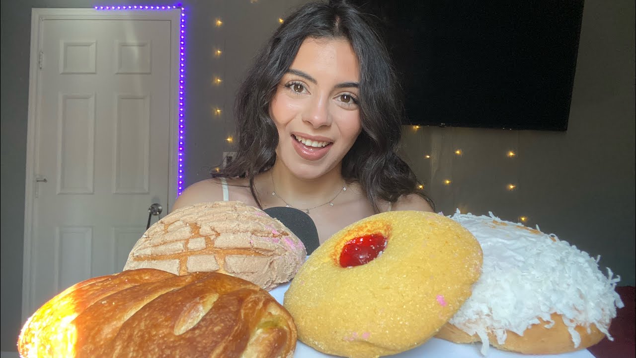 Asmr|| Mexican Sweet Bread Mukbang (cupped and up close eating sounds)