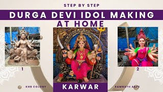 Durga mata idol making 2023 / Part-3 | Durga Devi Idol, Karwar🙏#clayart #maa #sherawali #durga