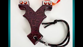 How to make hunting slingshot at home, Diy - I made a Slingshot with a cracked effect