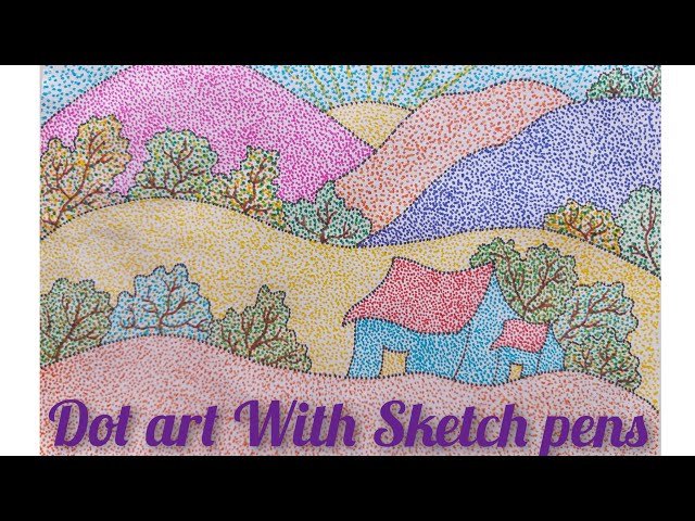 How to Do Pointillism Painting with Cotton Swabs