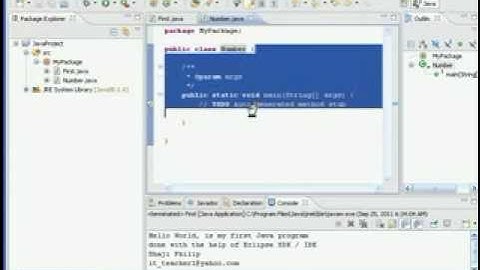 Java eclips  Programming Tutorial 2 - arithmetic operators add subtract multiply devide