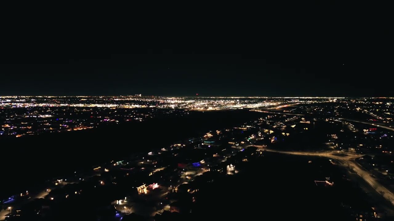 Night Drone Flight Before Christmas 🎄✨ | Festive Lights from Above